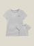 Kit spécial naissance T-shirts maman et bébé RAYE BLEU 