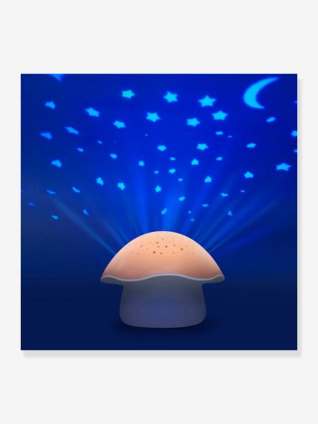 Veilleuse musicale et projecteur d’étoiles PABOBO Champignon BLEU+ROSE 