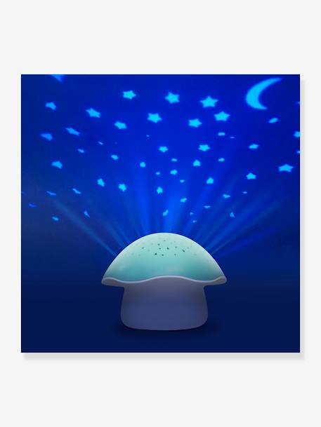 Veilleuse musicale et projecteur d’étoiles PABOBO Champignon BLEU+ROSE 