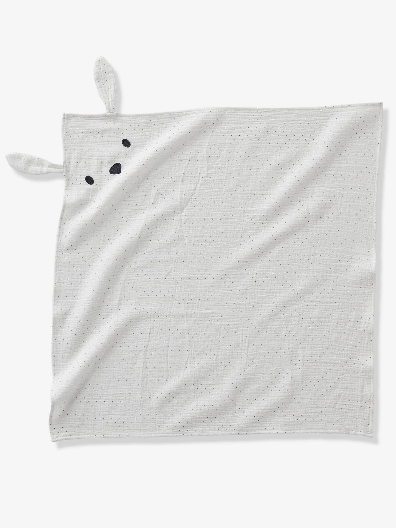 Lot De 3 Langes En Gaze De Coton Bio Vertbaudet - Motifs Animaux Et Uni Caramel - 70x70 Cm, Nœud Décoratif