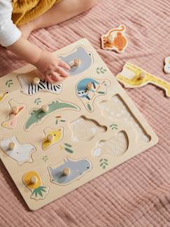 Spielzeug-Lernspiele-Baby Steckpuzzle „Dschungel“, Holz-FSC®