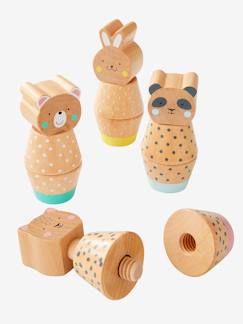 Spielzeug-Erstes Spielzeug-Schraubspiel für Kinder mit Tieren, Holz FSC®