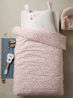 Kaninchen-Kinder Kissenbezug und Bettbezug „Blumenhase“