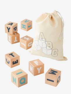 10 grands cubes lettres en bois FSC®