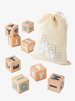 Lernspiele-10 grosse Buchstaben-Würfel Holz FSC®
