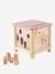 Grand cube d'activités en bois FSC® Beige LOVELY FARM+multicolore+rose 