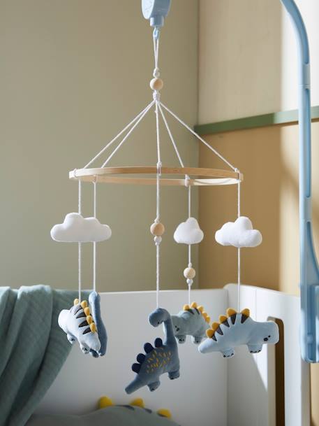 Coffret mobile musical PETIT DINO bleu/kaki 