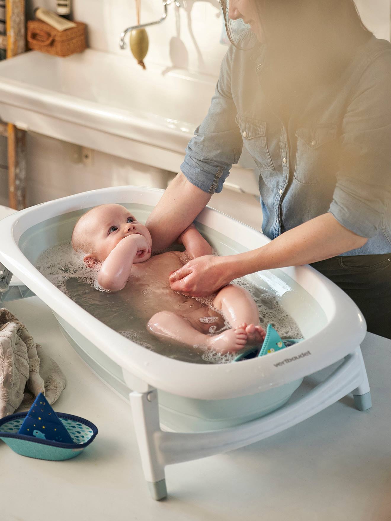 La baignoire bébé pliable + transat - CAL'B - Calebasse du Bébé