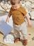 Lauflern-Sandalen für Baby Jungen, Leder braun+marine 