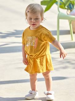 Baby- Kleider und Overall-Baby Mädchen Kleid im 2-in-1-Look, Knotendetail