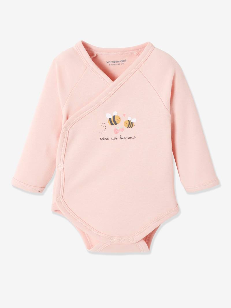 Lot De 5 Bodies Bébé Manches Longues - Cœur Et Imprimés - Ouverture Naissance - 1 Mois (54 Cm)
