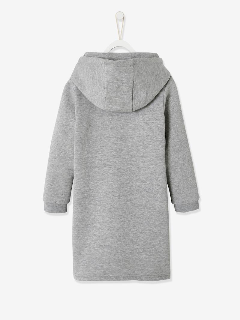 Robe molleton à capuche fille détails fantaisie, Fille