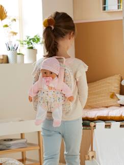 Spielzeug-Babypuppen und Puppen-Rucksack mit Puppentrage