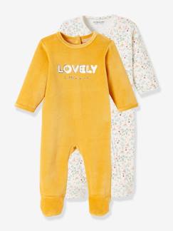 Bébé-Pyjama, surpyjama-Lot de 2 pyjamas bébé en velours « Lovely »