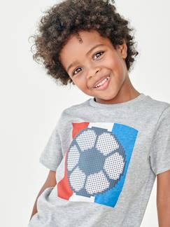 Garçon-T-shirt, polo, sous-pull-T-shirt-T-shirt de foot garçon motif ballon en relief