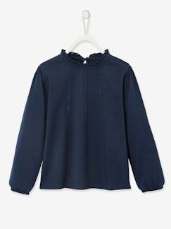 Fille-T-shirt, sous-pull-Tee-shirt blouse fille détails en macramé Oeko-Tex®