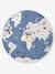 Tapis rond Mappemonde bleu / multicolore 