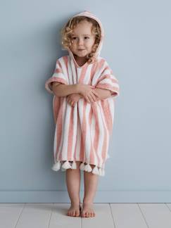 Linge de maison et décoration-Poncho de bain bébé à rayures personnalisable