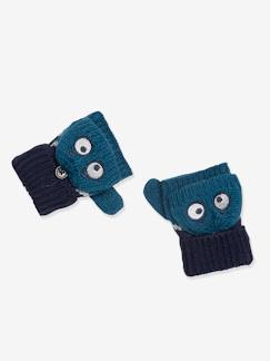 Junge-Accessoires-Mütze, Schal, Handschuhe-Jungen 2-in-1-Halbhandschuhe, Monster Oeko-Tex®