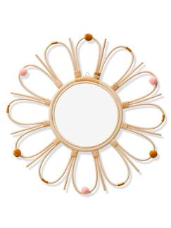 Linge de maison et décoration-Décoration-Miroir-Miroir en rotin à pompons