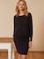 Jerseykleid für Schwangerschaft und Stillzeit, Lageneffekt schwarz 