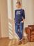 Sweatshirt für Schwangerschaft und Stillzeit, Schriftzug tanne+TINTENBLAU 