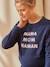 Sweatshirt für Schwangerschaft und Stillzeit, Schriftzug tanne+TINTENBLAU 
