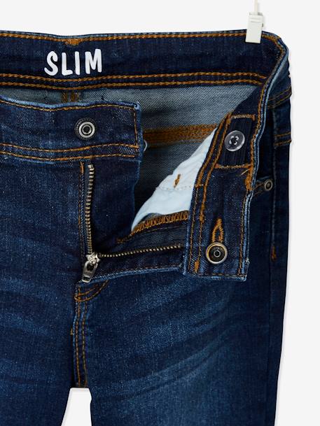 Jean slim MorphologiK LARGE 'waterless' garçon DENIM BRUT+DENIM GRIS FONCE+double stone+STONE 