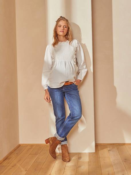 Umstands-Jeans mit Stretch-Einsatz, Mom-Fit blue stone+blue stone+grau+schwarz 