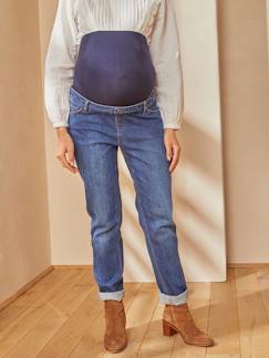 Vêtements de grossesse-Pantalon-Jean mom de grossesse bandeau sans couture