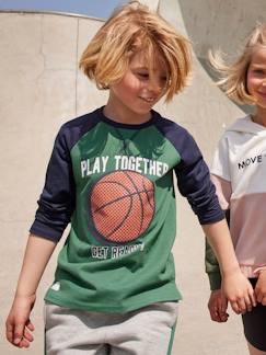 Garçon-T-shirt, polo, sous-pull-T-shirt-T-shirt de sport garçon motif ballon en relief manches raglan