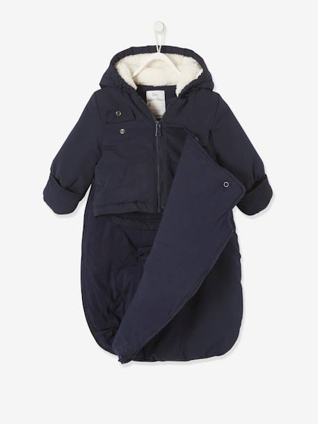 2-in-1 Baby Ausfahrsack / Steppjacke, Recycling-Polyester nachtblau 