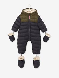 Vêtements de Ski Enfants-Combi-pilote bébé matelassée, doublée, ouatinée et déperlante