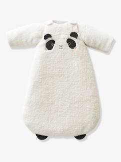 Bettwäsche & Dekoration-Baby-Bettwäsche-Schlafsack-Baby Schlafsack "Panda" aus Teddyfleece, Ärmel abnehmbar