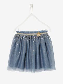 Fille-Jupe-Jupon de fête en tulle parsemé de sequins et paillettes