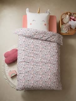 Linge de maison et décoration-Linge de lit enfant-Parure de fourre de duvet + taie d'oreiller enfant PAYS DES LICORNES