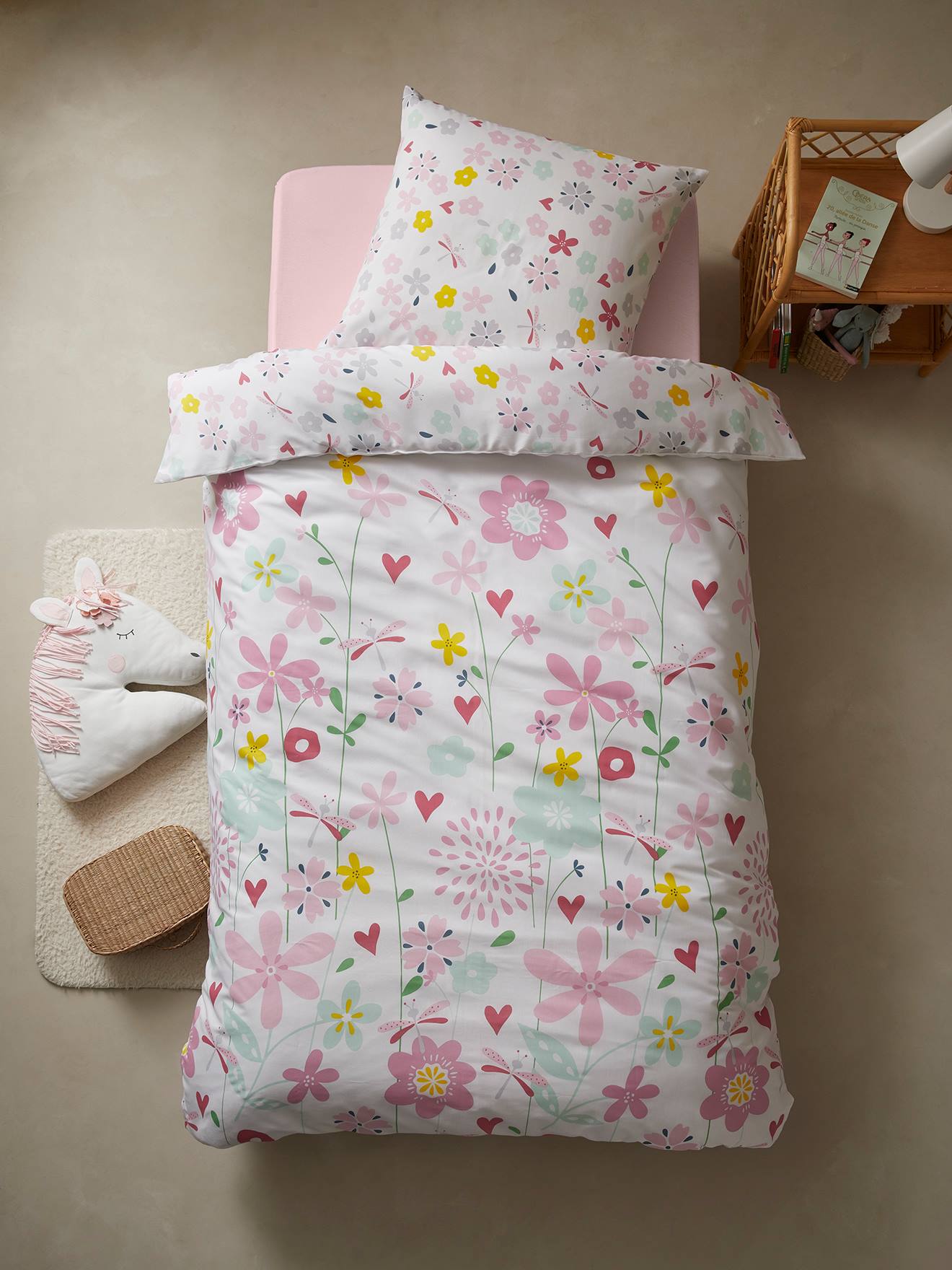 Bettbezug 2 Tlg Passend für Kinderbett Cotbed Neu Baby Bettwäsche Kissenbezug 