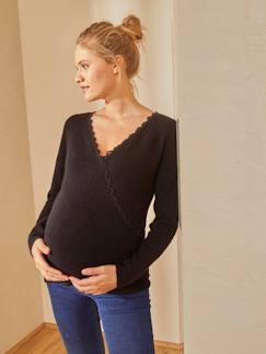Vêtements de grossesse-Pull, gilet-Pull devant/dos grossesse et allaitement