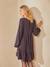 Kleid mit V-Ausschnitt, Schwangerschaft und Stillzeit SCHWARZ 