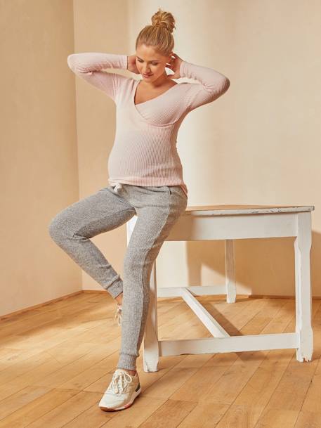 2-teiliges Loungewear-Set, Schwangerschaft und Stillzeit GRAU 