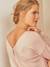 Pull devant/dos grossesse et allaitement gris+noir+rose saumon clair 