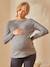 Umstands- und Stillpullover GRAU+ROSA+SCHWARZ 