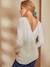 Pull devant/dos grossesse et allaitement blanc 