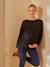 Pull devant/dos grossesse et allaitement gris+noir+rose saumon clair 