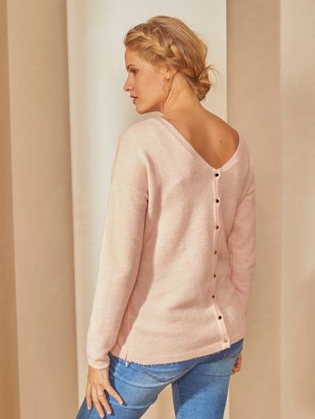 Umstands- und Stillpullover GRAU+ROSA+SCHWARZ 