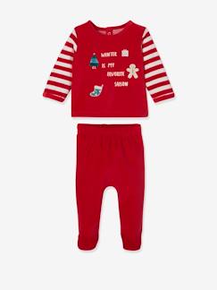 Weihnachtsnacht-Baby Weihnachts-Schlafanzug aus Samt