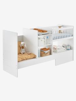 Zimmer und Aufbewahrung-Zimmer-Kinderbett, Babybett-Mitwachsendes Bett-Kombibett "Evolunid" vom Babybett zum Juniorbett