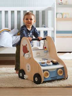 Spielzeug-Fantasiespiele-Baby Lauflernwagen mit Bremse, Holz