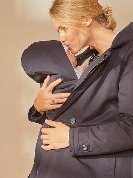 Parka évolutive grossesse et post-grossesse noir 