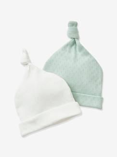 Bébé-Accessoires-Bonnet, écharpe, gants-Lot de 2 bonnets bébé